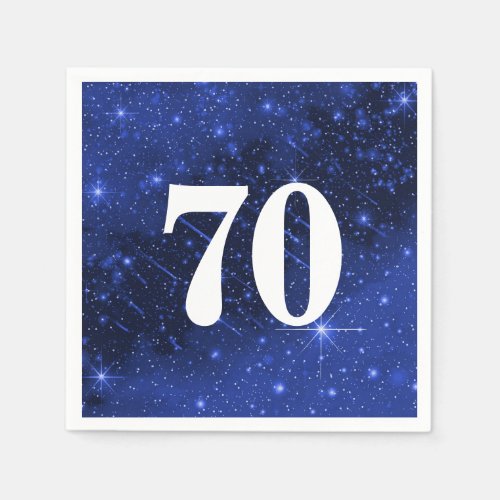 Star Galaxy For 70th Birthday Party Napkins