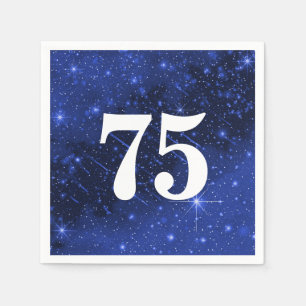 Star Galaxy For 75th Birthday Party Napkins