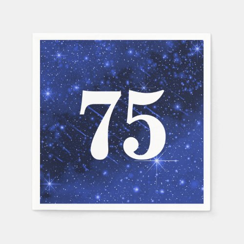 Star Galaxy For 75th Birthday Party  Napkins
