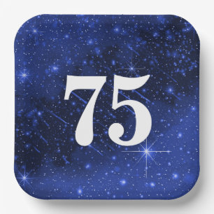 Star Galaxy For 75th Birthday Party Paper Plates