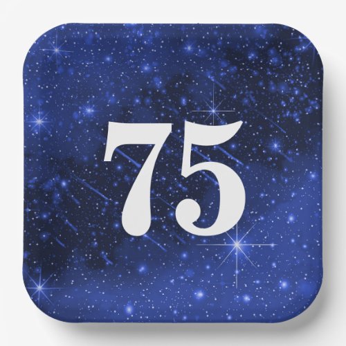 Star Galaxy For 75th Birthday Party   Paper Plates