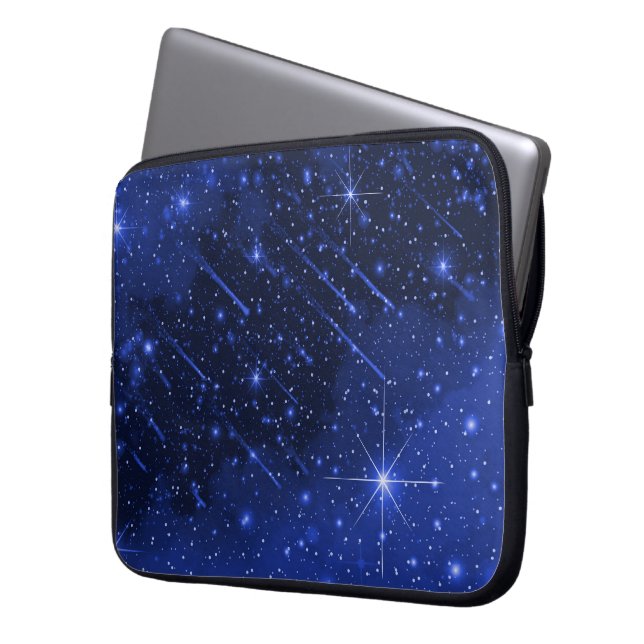 Star Galaxy On Blue   Laptop Sleeve (Front Left)