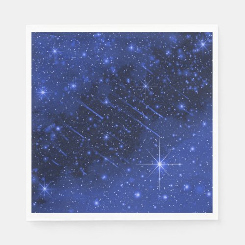 Star Galaxy On Blue   Napkins