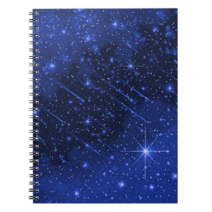 Star Galaxy On Blue Notebook