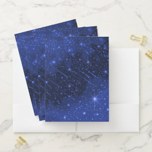 Star Galaxy On Blue  Pocket Folder