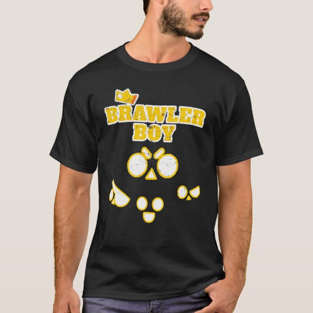 Star Gamer Gaming Stars  Idea Brawler Boy Brawl T-Shirt (Front)