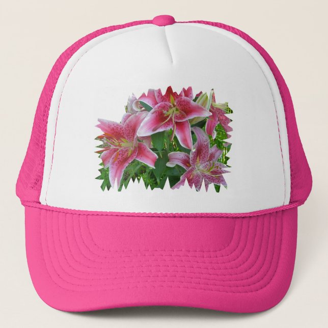 Star Gazer Lilies Pink Hat (Front)