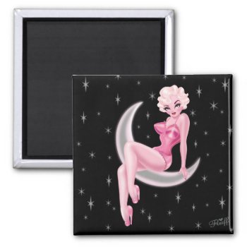 Star Gazer Pin Up Magnet by FluffShop at Zazzle
