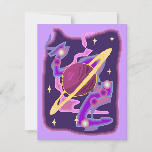 STAR-GAZING PARTY INVITATION ~ EZ TO CUSTOMIZE (Front)