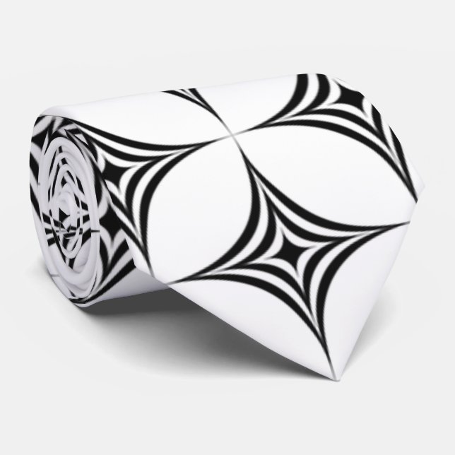 star geometric background pattern neck tie (Rolled)