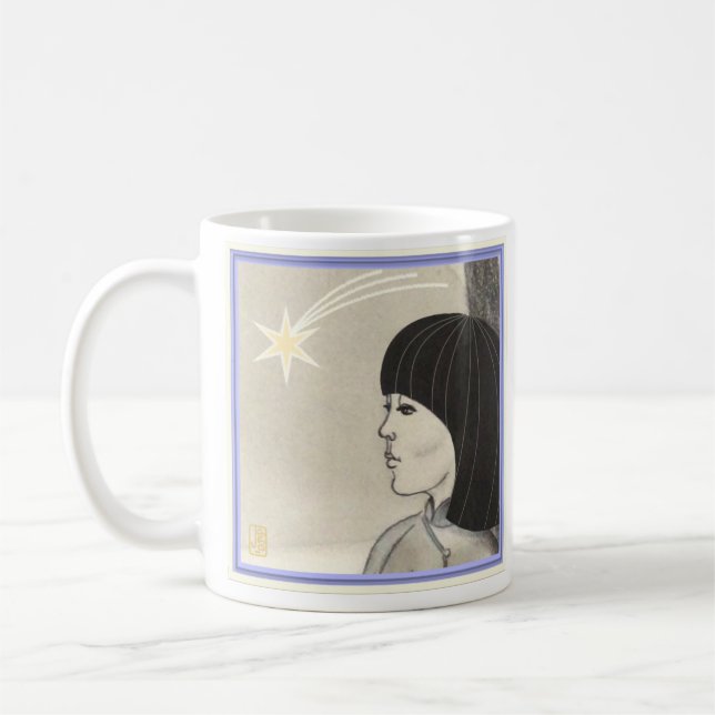 Star Girl White 11 oz Coffee Mug (Left)