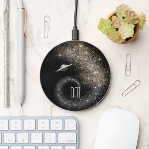 Star Glitter Fantasy Universe Monogram Wireless Charger