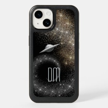 Star Glitter Universe Monogram Otterbox Iphone 14 Case by MegaCase at Zazzle