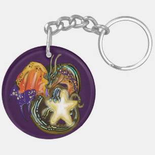 Star Glow Dragon Keychain