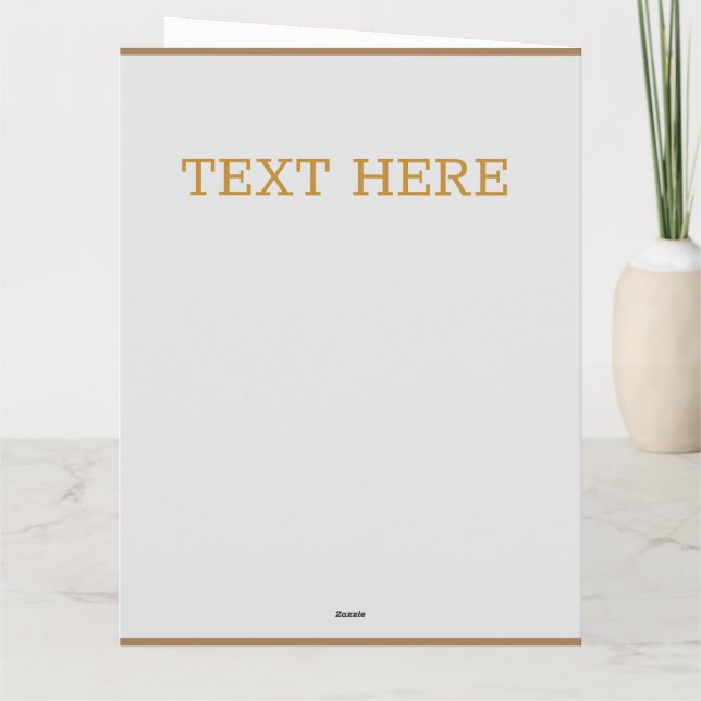 Star gold custom Flat Thank You Card (Back)