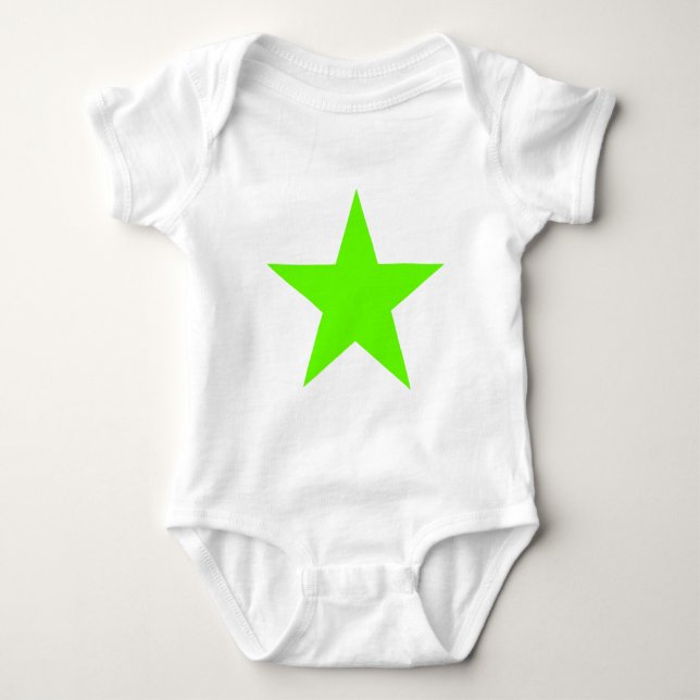 Star Green Light The MUSEUM Zazzle Gifts Baby Bodysuit (Front)