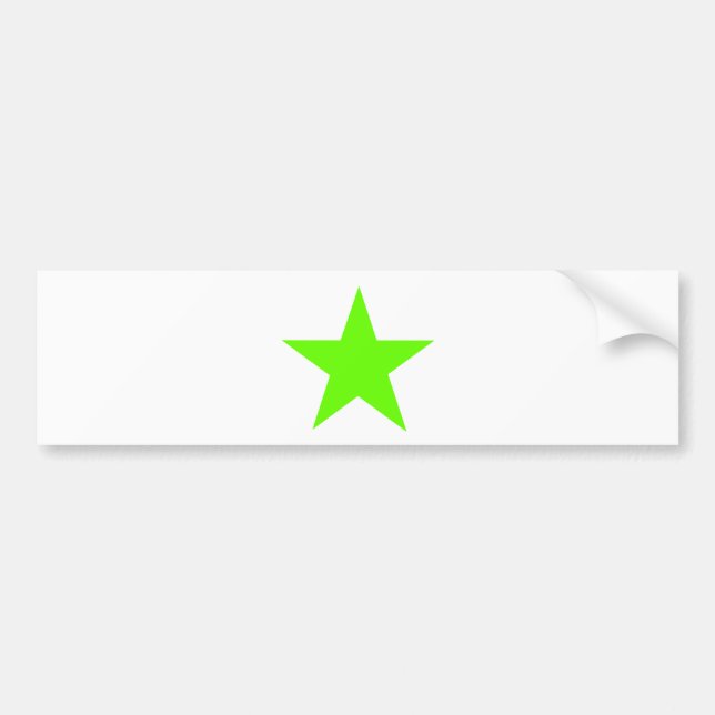 Star Green Light The MUSEUM Zazzle Gifts Bumper Sticker (Front)