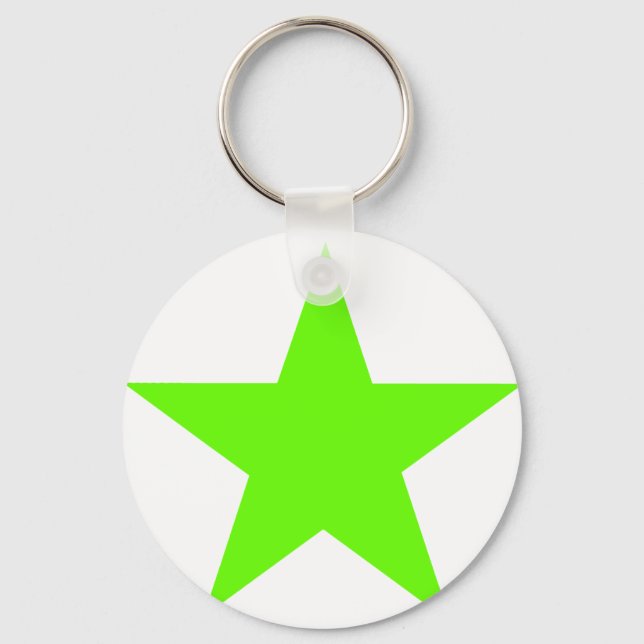 Star Green Light The MUSEUM Zazzle Gifts Keychain (Front)