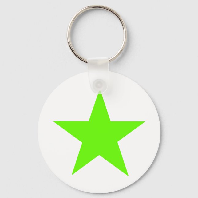 Star Green Light The MUSEUM Zazzle Gifts Keychain (Front)