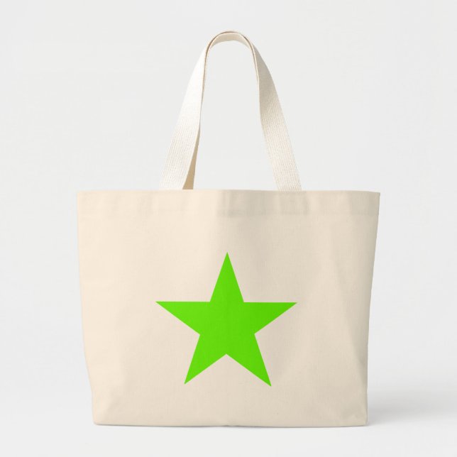 Star Green Light The MUSEUM Zazzle Gifts Large Tote Bag (Front)