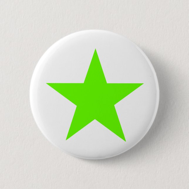 Star Green Light The MUSEUM Zazzle Gifts Pinback Button (Front)