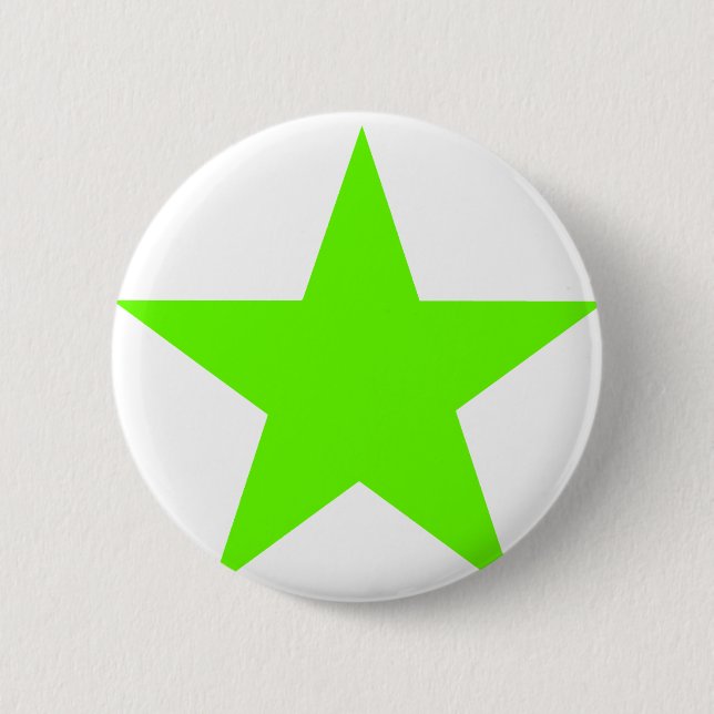 Star Green Light The MUSEUM Zazzle Gifts Pinback Button (Front)