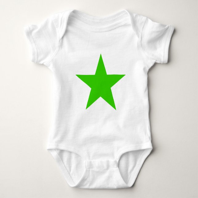 Star Green The MUSEUM Zazzle Gifts Baby Bodysuit (Front)