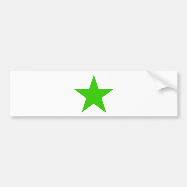 Star Green The MUSEUM Zazzle Gifts Bumper Sticker (Front)