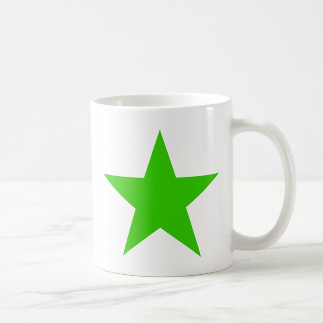 Star Green The MUSEUM Zazzle Gifts Coffee Mug (Right)