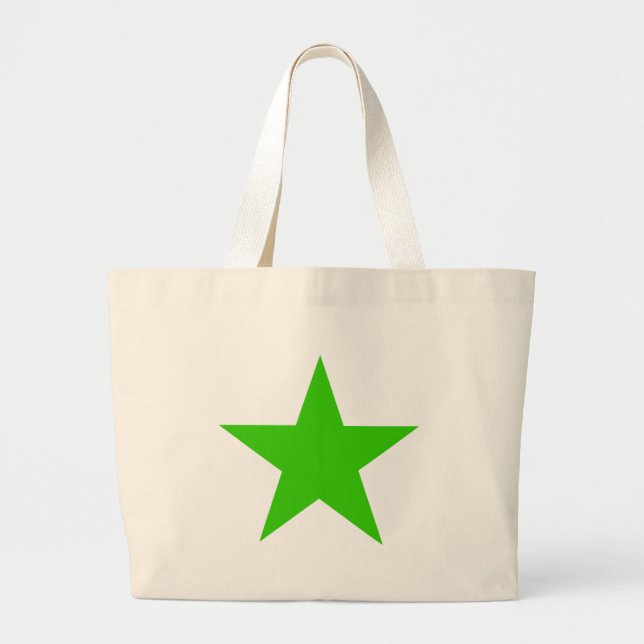 Star Green The MUSEUM Zazzle Gifts Large Tote Bag (Front)