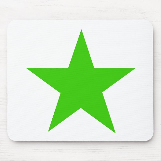 Star Green The MUSEUM Zazzle Gifts Mouse Pad (Front)