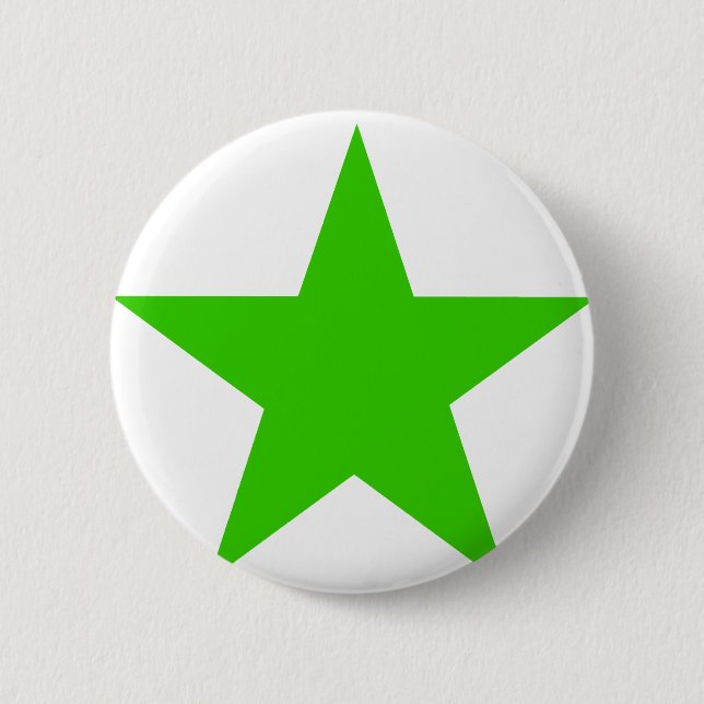 Star Green The MUSEUM Zazzle Gifts Pinback Button (Front)