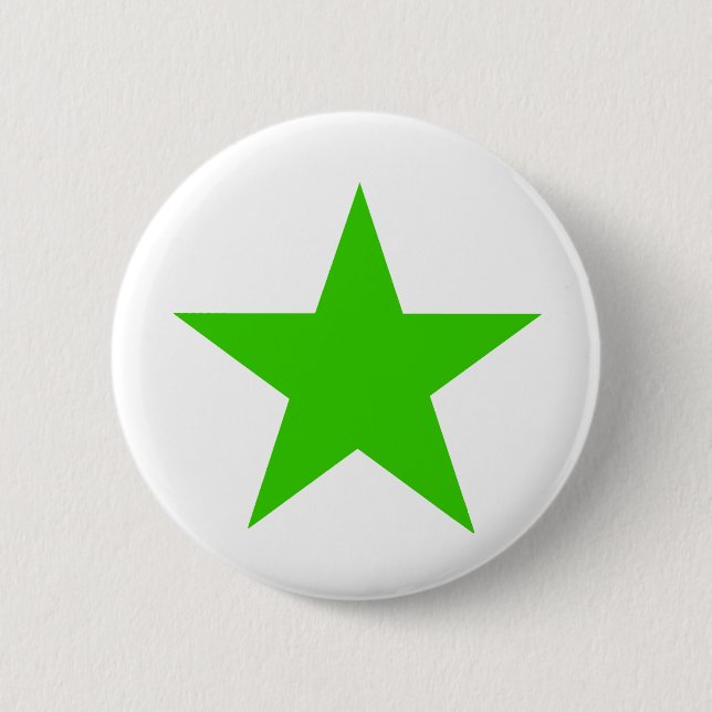Star Green The MUSEUM Zazzle Gifts Pinback Button (Front)