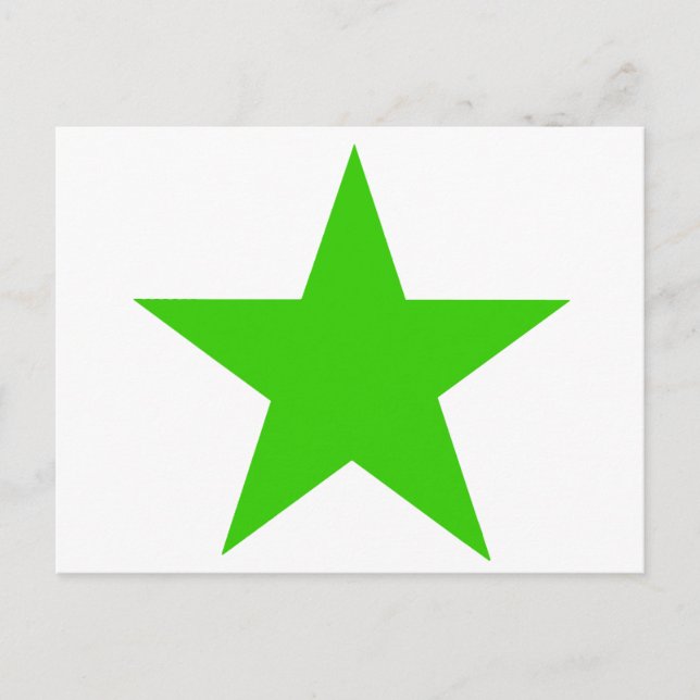 Star Green The MUSEUM Zazzle Gifts Postcard (Front)