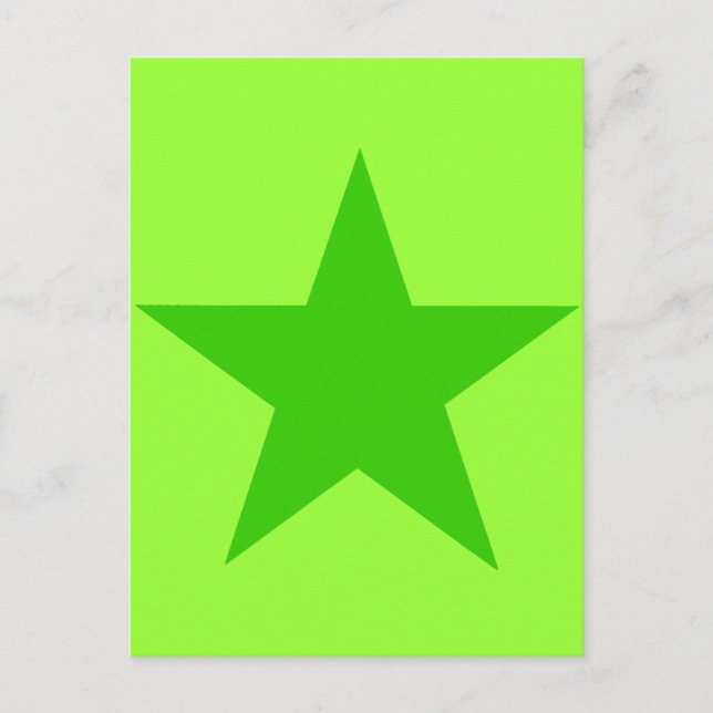 Star Green The MUSEUM Zazzle Gifts Postcard (Front)