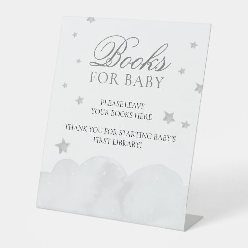 Star Grey Blue Baby Shower Books For Baby Pedestal Pedestal Sign - Star Grey Blue Baby Shower Books For Baby Pedestal Sign features watercolor clouds and grey stars.
You can edit/personalize whole Template.
If you need any help or matching products, please contact me. I am happy to create the most beautiful personalized products for you!