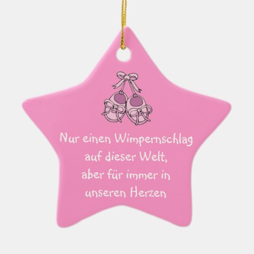 Star hanging ornament as a reminder