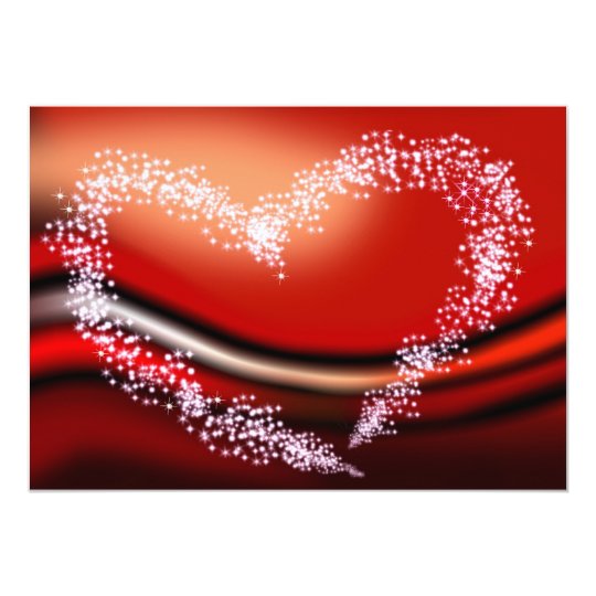 Star Heart on Red Card
