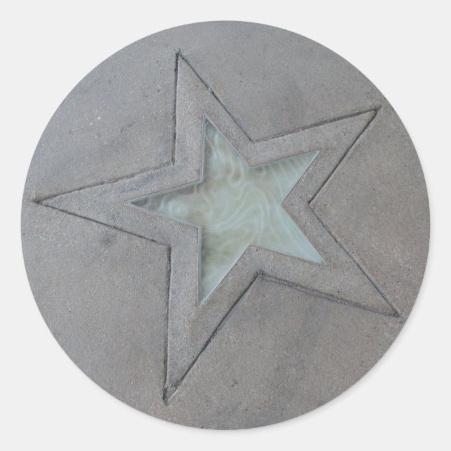 Star in Hollywood Classic Round Sticker (Front)