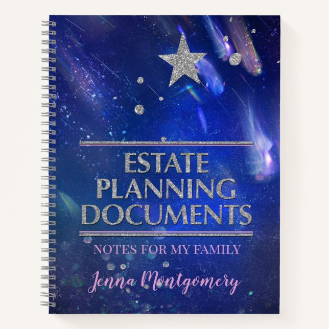 Star in Night Sky Estate Planning  Notebook (Front)