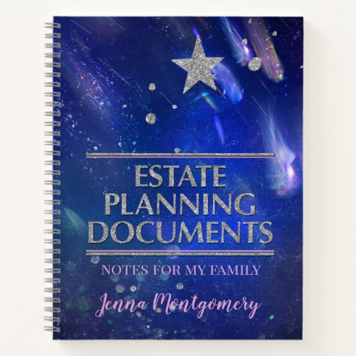 Star in Night Sky Estate Planning  Notebook