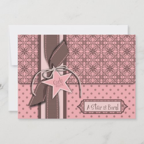 Star is Born Girl Baby Shower Invitation