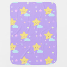 Star Kawaii Pastel Pattern Baby Blanket