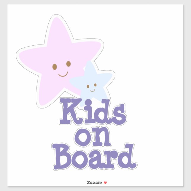 Star Kids on Board Sticker (Sheet)