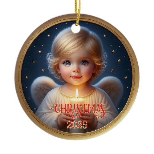 Star-Kissed Angel Child with Candle Ornament