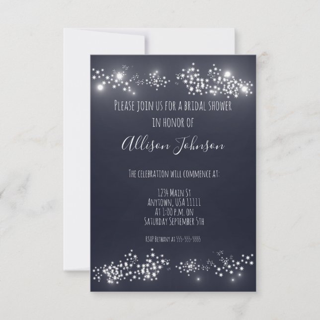 Star Light Bridal Shower Invitation (Front)