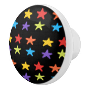 Star Light Ceramic Knob (Multi & Black)