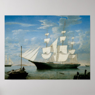 Star Light in Boston Harbor Poster