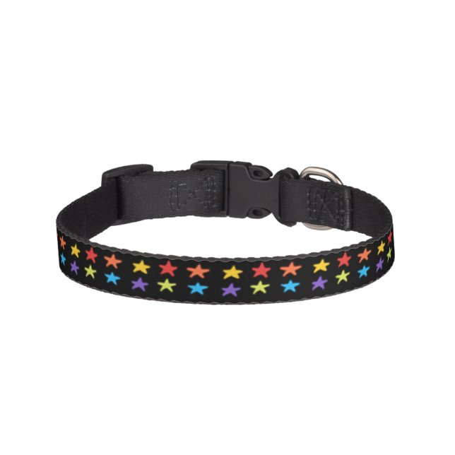 Star Light Pet Collar (Multi & Black) (Front)