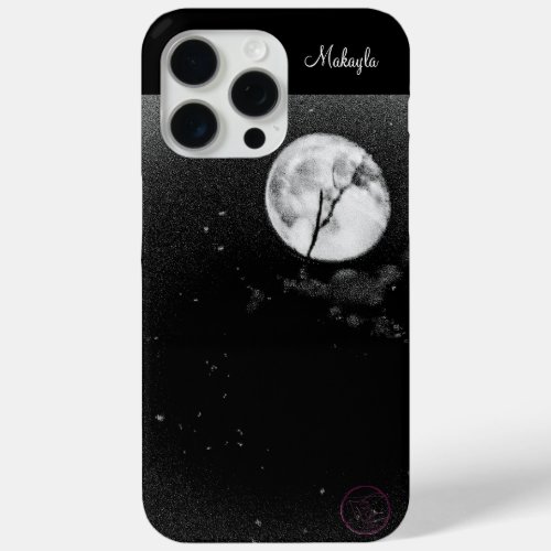 Star Light Sky Erie Moon Tree Branch Silhouette   iPhone 15 Pro Max Case